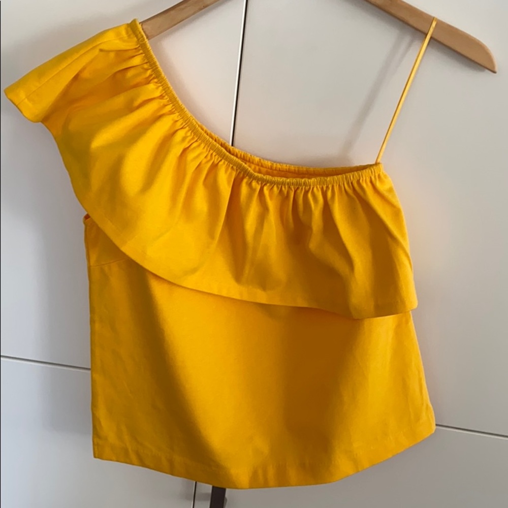 J.Crew One-shoulder Ruffle Top